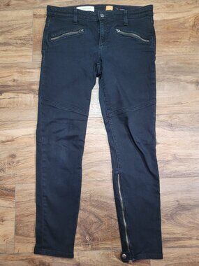 Pilcro and the Letterpress Slim Black Jeans Zipper Size 30